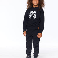 French Terry Sweatpants, Black