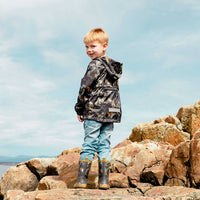 Printed Packable Windbreaker Khaki Dinosaurs