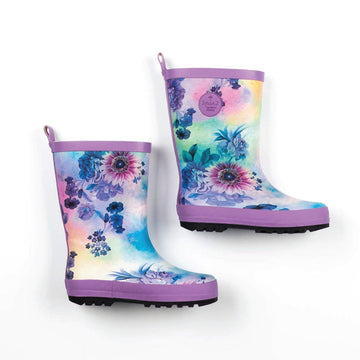 Printed Rain Boots Multicolor Flowers