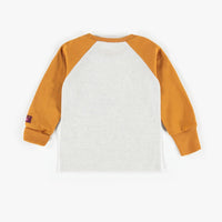 ADJUSTABLE CREAM PATTERNED PYJAMAS IN ORGANIC COTTON, BABY