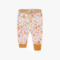 ADJUSTABLE CREAM PATTERNED PYJAMAS IN ORGANIC COTTON, BABY