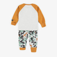 ADJUSTABLE PATTERNED PYJAMAS IN ORGANIC COTTON, BABY