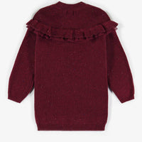 BURGUNDY KNITTED TUNIC DRESS, CHILD