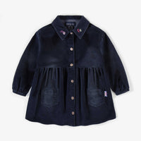 CORDUROY DRESS WITH DENIM WASH, BABY