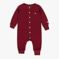 HOLIDAY RED EVOLUTIVE ONE-PIECE PYJAMA IN RIB COTTON, BABY