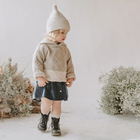 CORDUROY DRESS WITH DENIM WASH, BABY