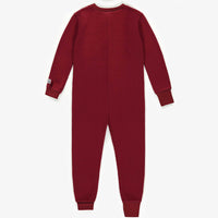 HOLIDAY RED EVOLUTIVE ONE-PIECE PYJAMAS IN RIBBED KNIT, CHILD