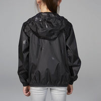 SAM PRINT - KIDS BLACK GLOSS STARS PACKABLE RAIN JACKET