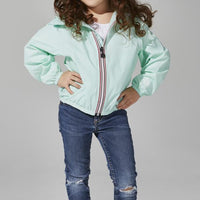SAM - KIDS MINT FULL ZIP PACKABLE RAIN JACKET