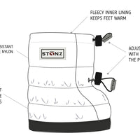 Toddler Puffer Booties - Haze Blue