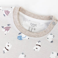 Organic Cotton Two-Piece Long Sleeve PJ Set - Winter Skate