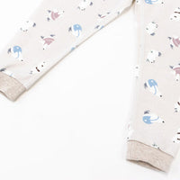 Organic Cotton Two-Piece Long Sleeve PJ Set - Winter Skate