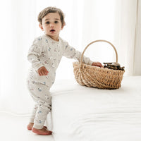 Organic Cotton Two-Piece Long Sleeve PJ Set - Winter Skate