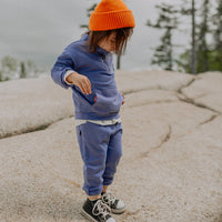 PURPLE JOGGING PANTS IN FRENCH COTTON, BABY
