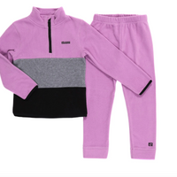 Two-Piece Microfleece Base Layer - Purple Colourblock