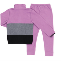 Two-Piece Microfleece Base Layer - Purple Colourblock