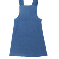 Organic Kids Ribbed Tank Dress in Sky