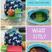 Small Machine Washable Lunch Bag - Rockets