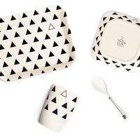 BAMBOO FIBER TABLEWARE 4 PIECE GIFT SET - 4 DESIGNS