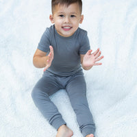Bamboo Short Sleeve 2 pc Pajama Set (Stormy)