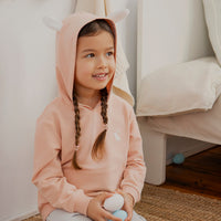 Light Pink Hooded Bunny Ears Sweatshirt