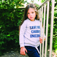 THE SAVE THE CHUBBY UNICORNS SWEATSHIRT NAVY