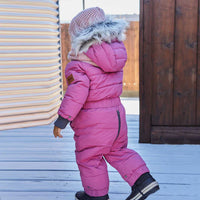 One Piece Baby Snowsuit Red Violet