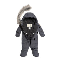 One Piece Baby Snowsuit Grey