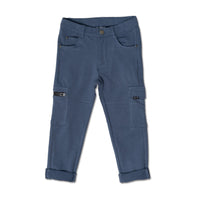 Long navy blue cargo pant
