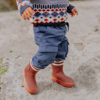 BROWN WATERPROOF RAIN BOOTS