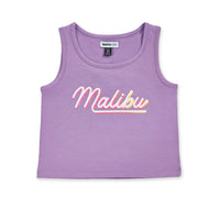 Purple knit tank top for girl Paradiso beach