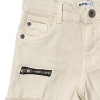 White flat shorts One day in NYC