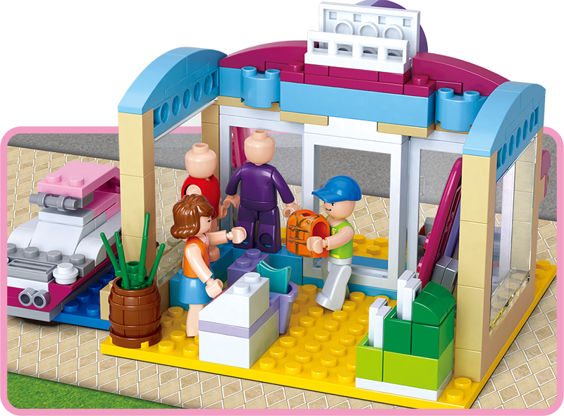 Girl's Dream Beach Surf Shop Building Brick Kit (192 pcs)