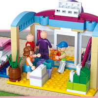 Girl's Dream Beach Surf Shop Building Brick Kit (192 pcs)