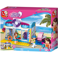 Girl's Dream Beach Surf Shop Building Brick Kit (192 pcs)