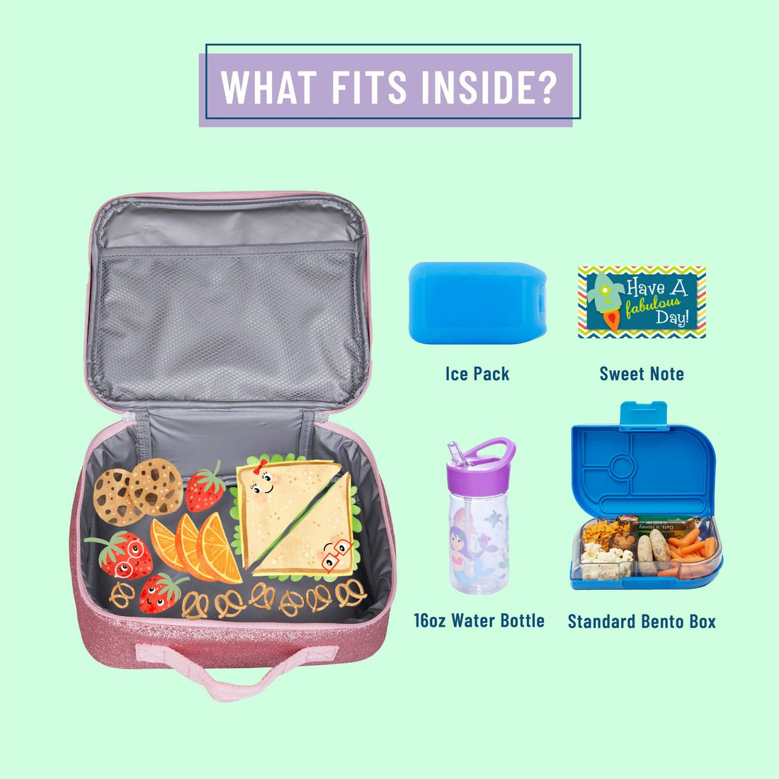 Pink Glitter Lunch Box