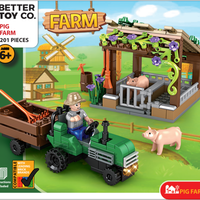 Pig Farm and Tractor Building Brick Kit (202 pcs)
