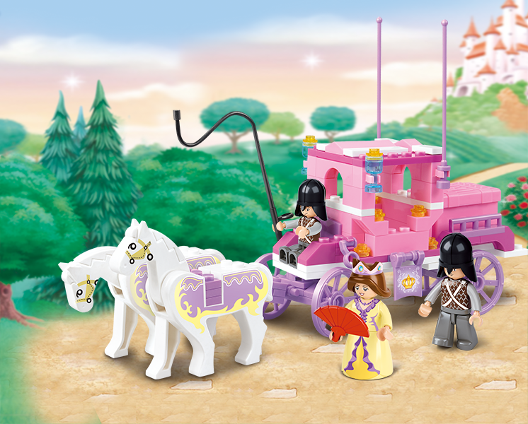Girl's Dream Royal Carriage Building Brick Kit (137 Pcs)
