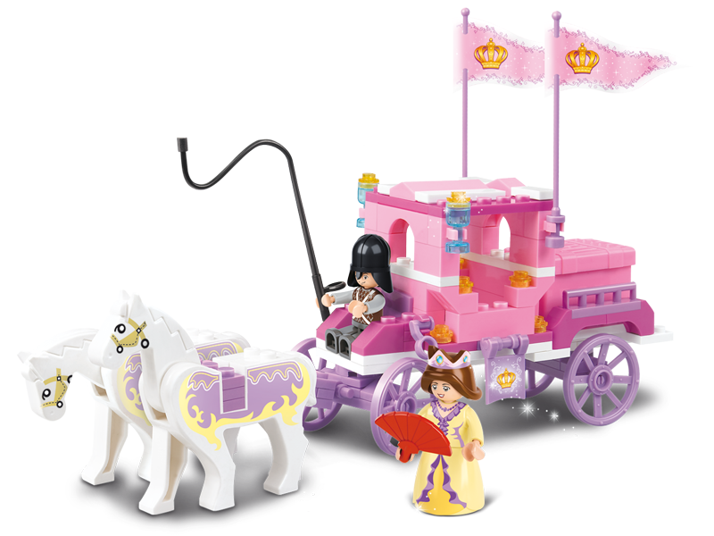 Girl's Dream Royal Carriage Building Brick Kit (137 Pcs)