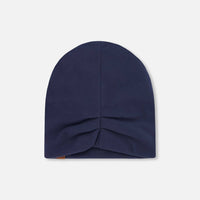 Stretch Jersey Beanie Navy Blue