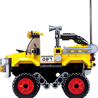 Car Club Offroad Car Building Brick Kit, Yellow (149 pcs)