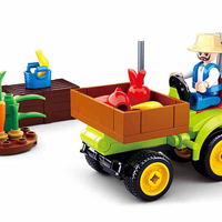 Harvest Farm Tractor Building Brick Kit (80 pcs)