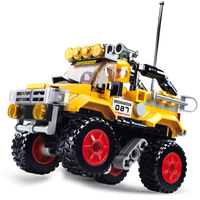 Car Club Offroad Car Building Brick Kit, Yellow (149 pcs)
