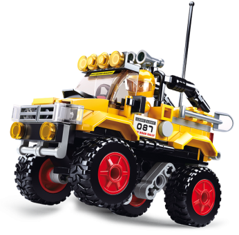 Car Club Offroad Car Building Brick Kit, Yellow (149 pcs)