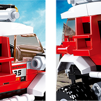 Car Club Offroad Building Brick Kit, Red (145 Pcs)