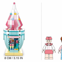 Ice Cream House Food Court Building Brick Kit (247 pcs)