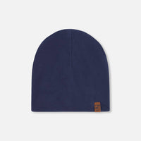 Stretch Jersey Beanie Navy Blue