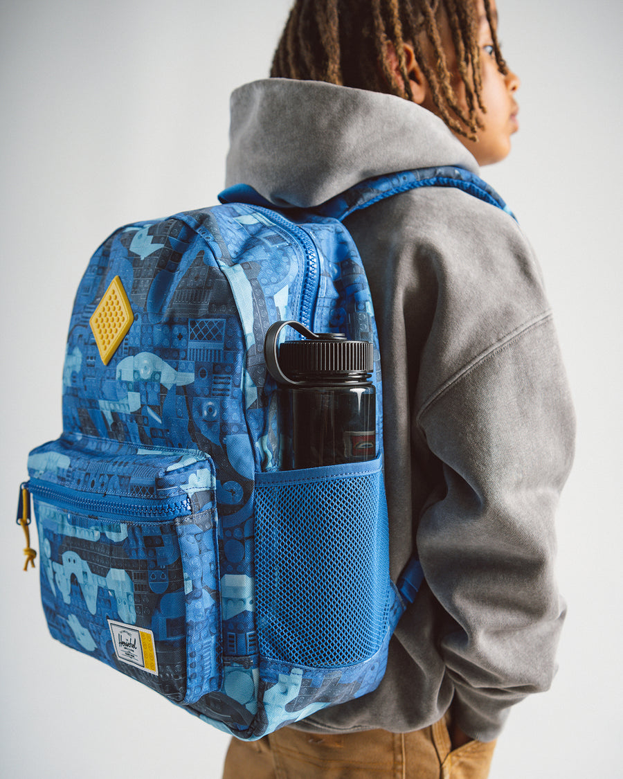 LEGO® Herschel Heritage Backpack | Kids 20L - Abstract Bricks Blue