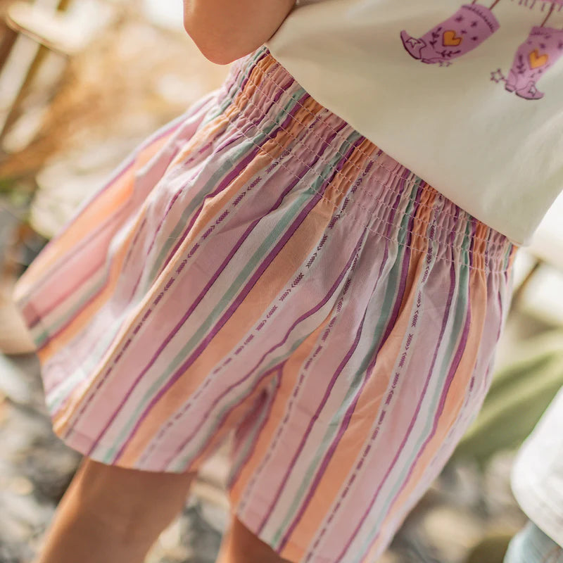 Colorful striped shorts, child