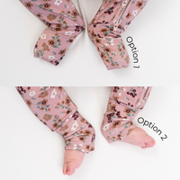 Footless Zipper Sleeper - Velvet Garden
